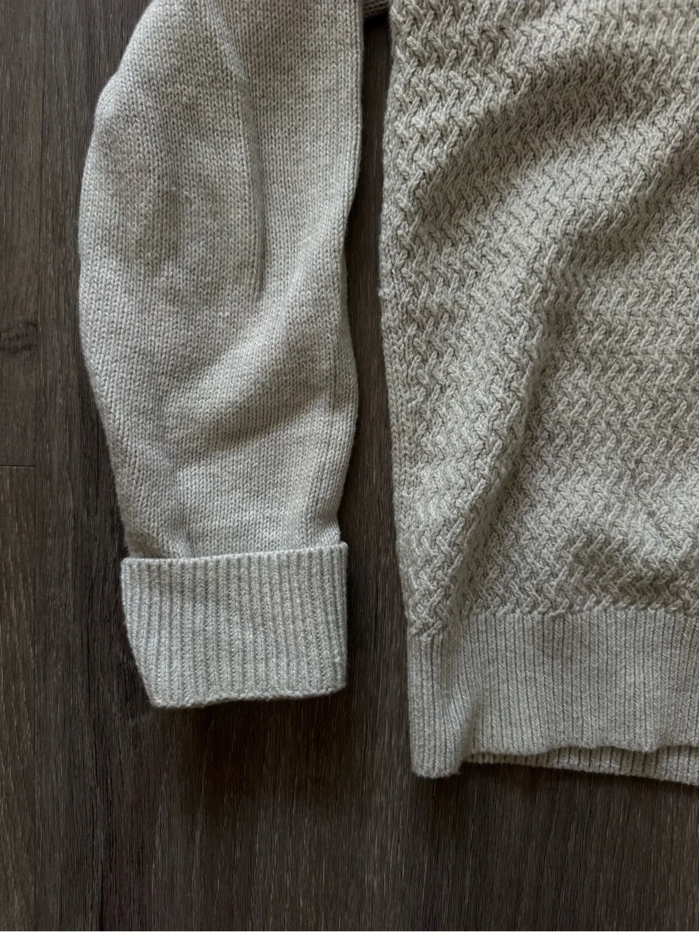 Banana Republic Men's Cream Button-Front Turtleneck Sweater